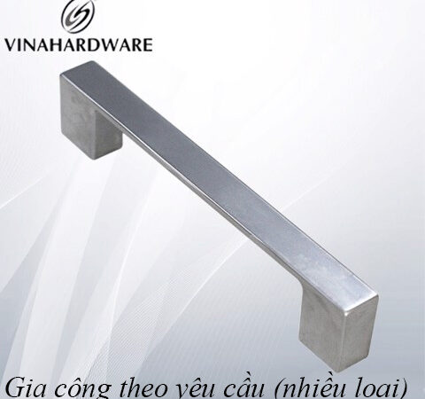 Tay nắm tủ inox mờ 128mm dạng thanh