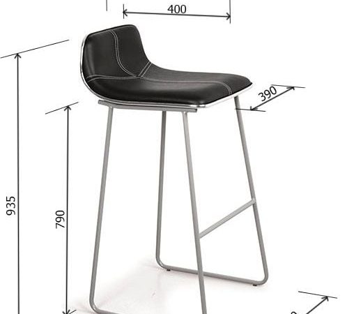 Ghế bar B12-S W480 x D470 x H935 mm