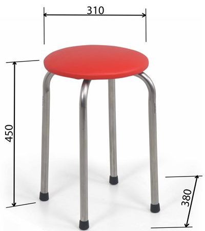 Ghế đôn D04-IN W380 x D380 x H460 mm
