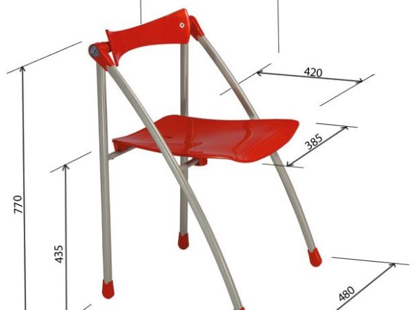 Ghế gấp GG09-S W480 x D490 x H770 mm