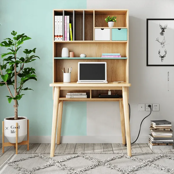 Bàn học bằng gỗ kiểu dáng nhỏ gọn cho bé GHC-4149