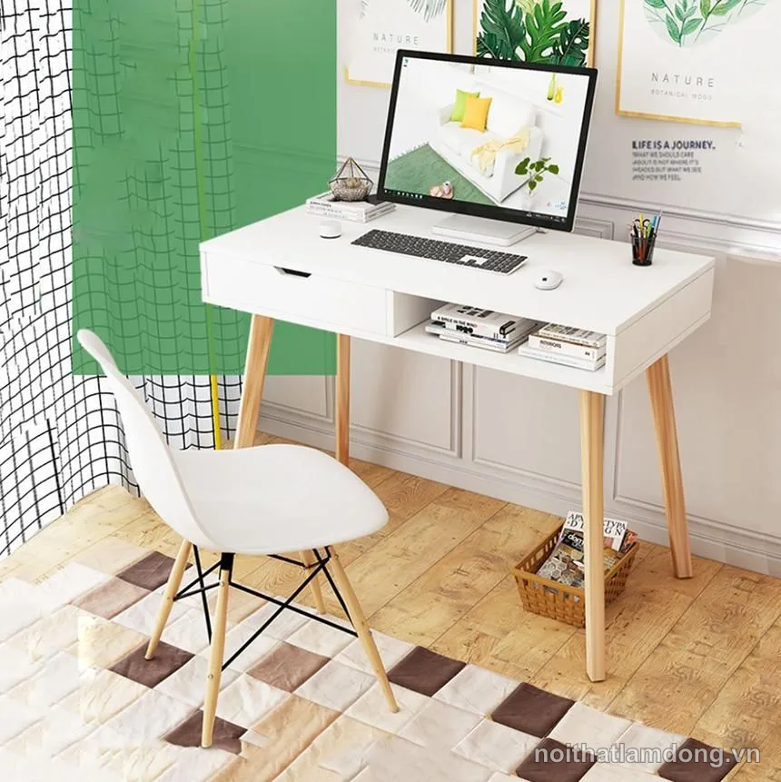 Bàn làm việc gỗ kiểu dáng nhỏ gọn GHS-41112