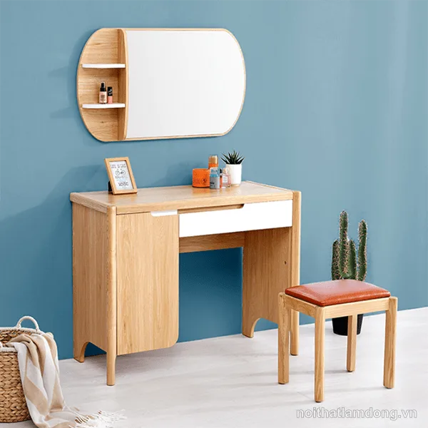 Bàn trang điểm gỗ sồi thiết kế đẹp GHS-4757