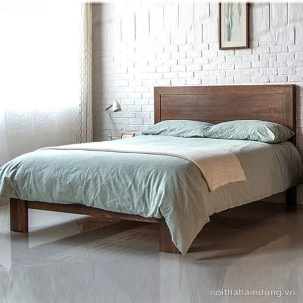 Giường ngủ Venner sồi bấm màu Hạt dẻ GHS-964