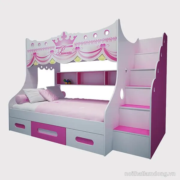Giường hai tầng công chúa loại 1m4 GHB-209
