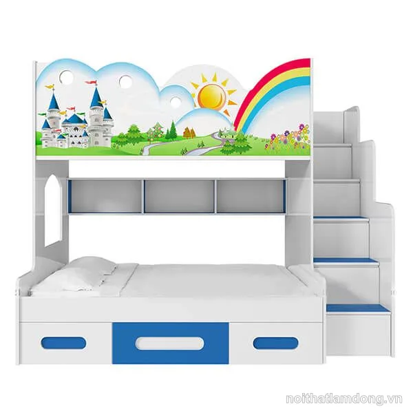 Giường hai tầng lâu đài loại 1m2 GHB-210
