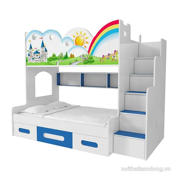 Giường hai tầng lâu đài loại 1m4 GHB-211