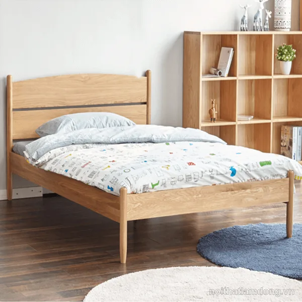 Giường ngủ hiện đại bằng gỗ sồi GHS-9058
