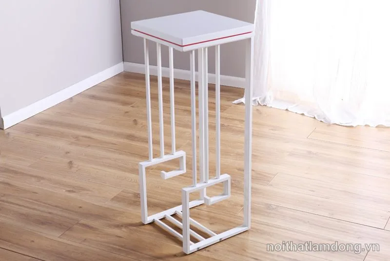 Kệ chân sắt hoa văn mặt Gỗ GHS-110