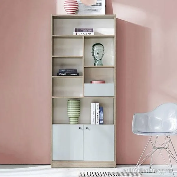 Kệ để sách hiện đại bằng gỗ MDF cao cấp GHS-2361