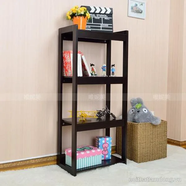 Kệ Gỗ bậc thang 4 tầng chữ nhật, Kệ gỗ di động, kệ gỗ vuông 4 tầng.