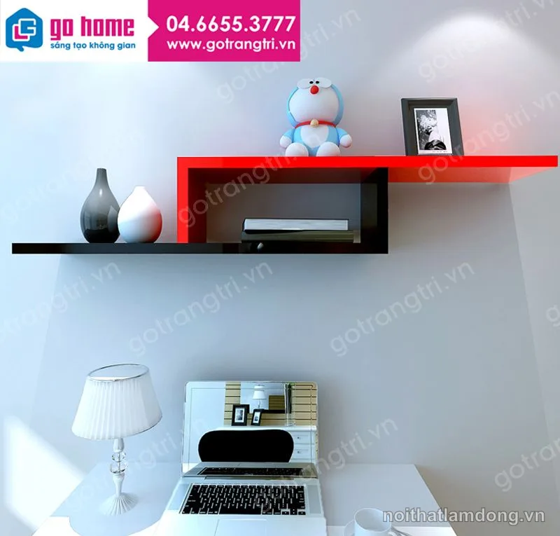 Kệ gỗ trang trí Bộ 02 thanh chữ (L) GH-24