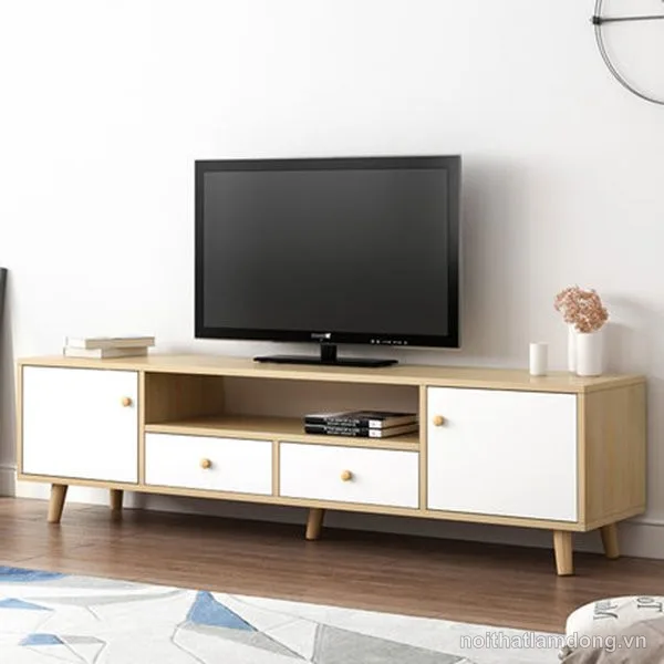 Kệ tivi bằng gỗ công nghiệp phong cách tối giản GHS-3550