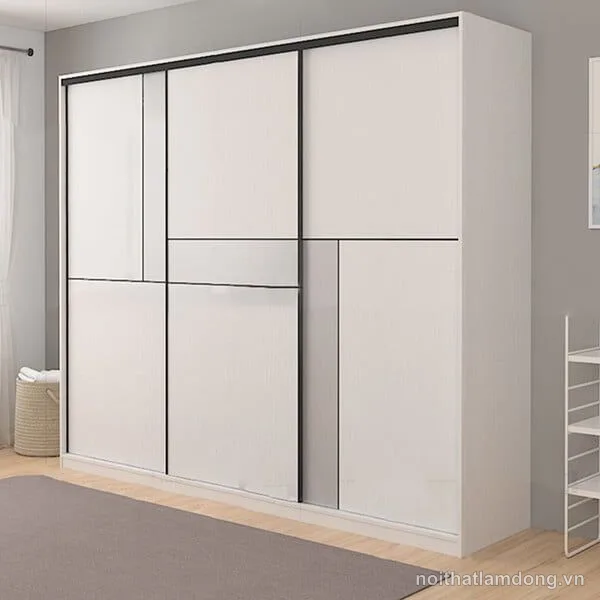 Tủ áo cánh lùa bằng gỗ công nghiệp MDF GHS-51334