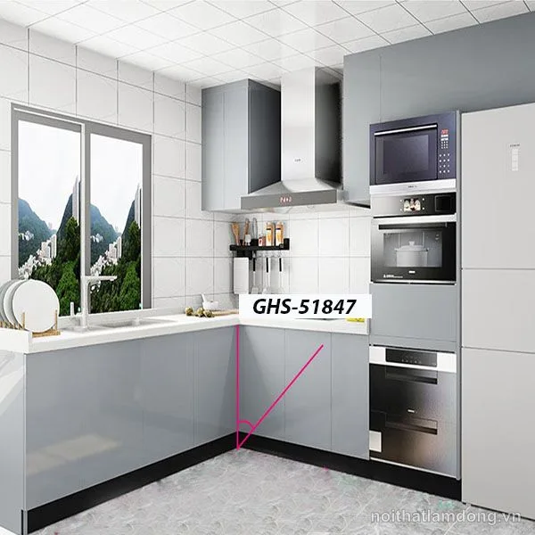 Tủ bếp gỗ module thiết kế mới nhất GHS-51847