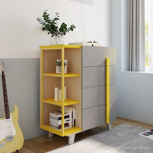 Tủ để đồ trang trí phòng khách bằng gỗ công nghiệp GHS-5670.