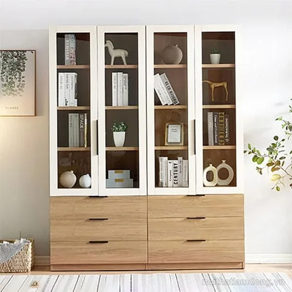 Tủ đựng hồ sơ bằng gỗ MDF phủ melamine đẹp mắt GHS-51314