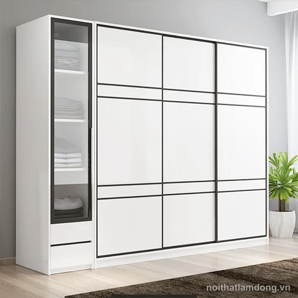 Tủ gỗ đựng quần áo thiết kế đẹp GHS-5915