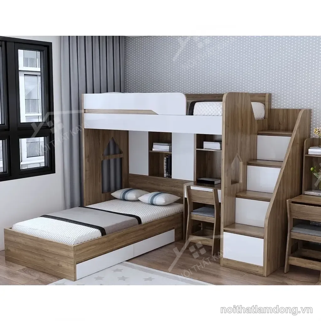 Giường tầng gỗ công nghiệp 039
