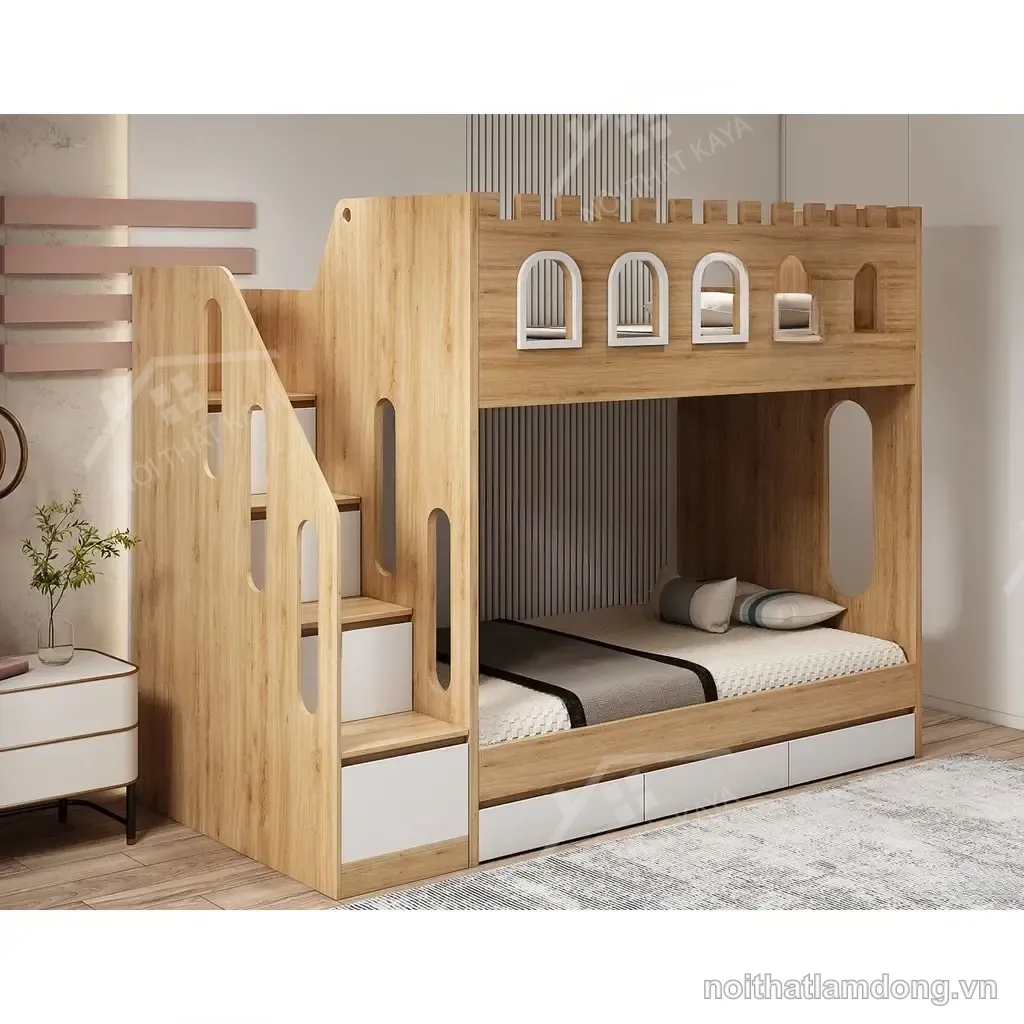 Giường tầng gỗ công nghiệp 041